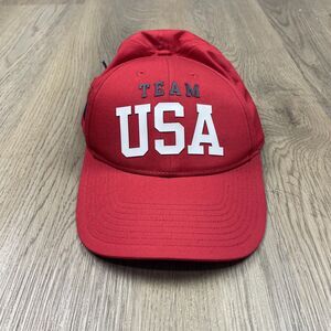 Team USA Hat Cap Strap Back Mens One Size Red United States Olympic Team